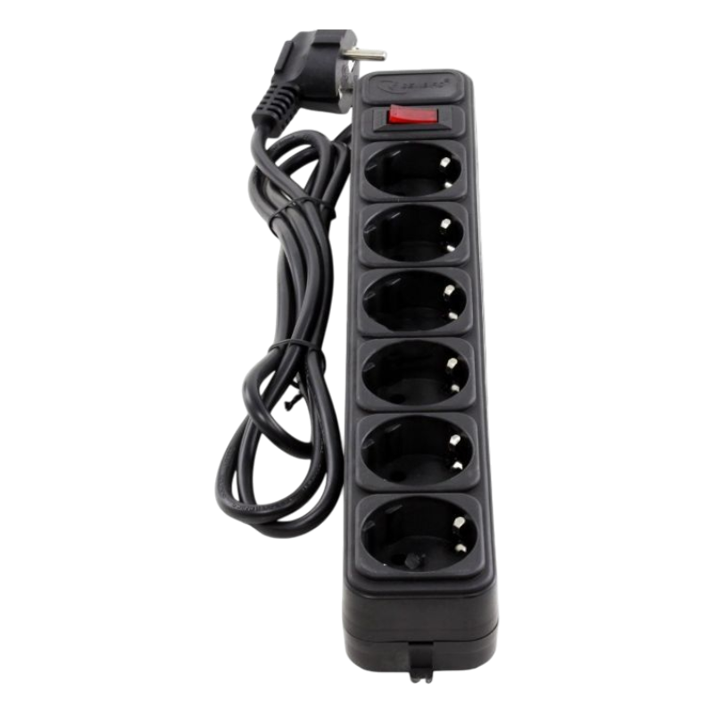 Фільтр мережевий Gembird 3м, 6 розеток, чорний (SPG6-G-10B)